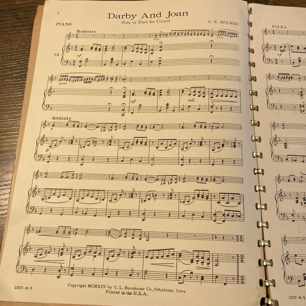 Smith and Holmes Favorites Piano Accompaniment - 12 Famous Solo Duet for Cornets